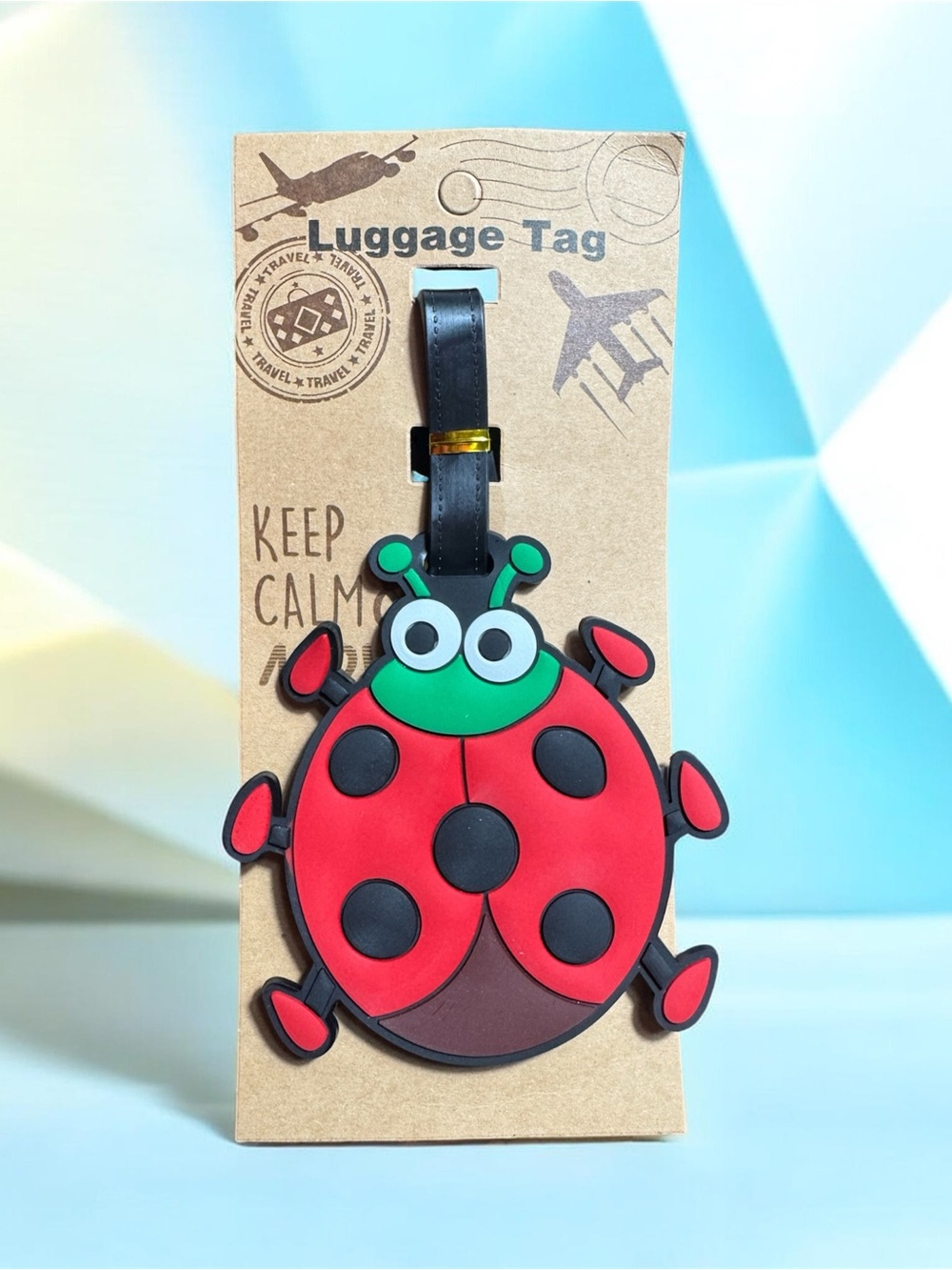 NWT Cute Ladybug Rubber Luggage Tag for Travel & Bags